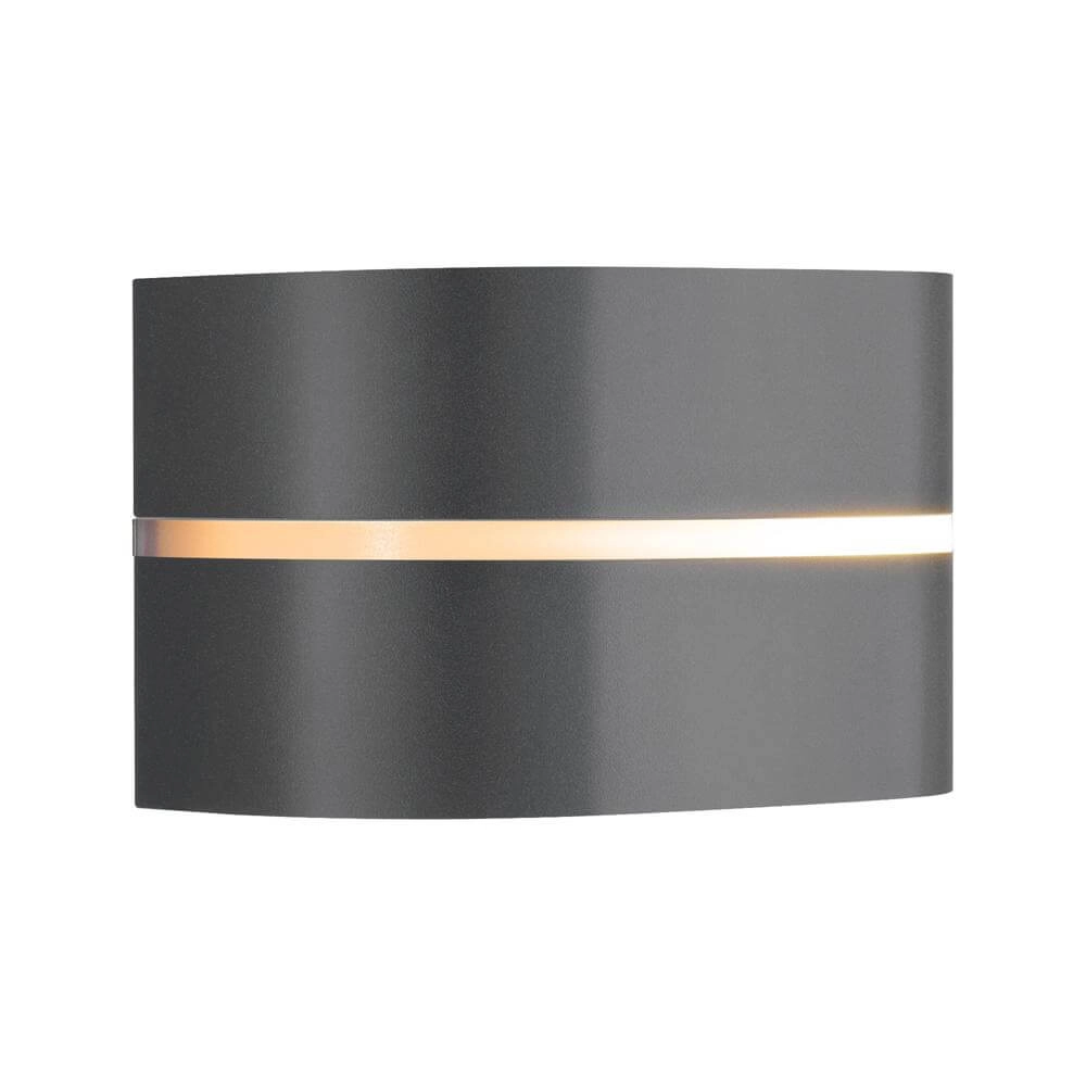 Sleek wall lamp Sibelis anthracite