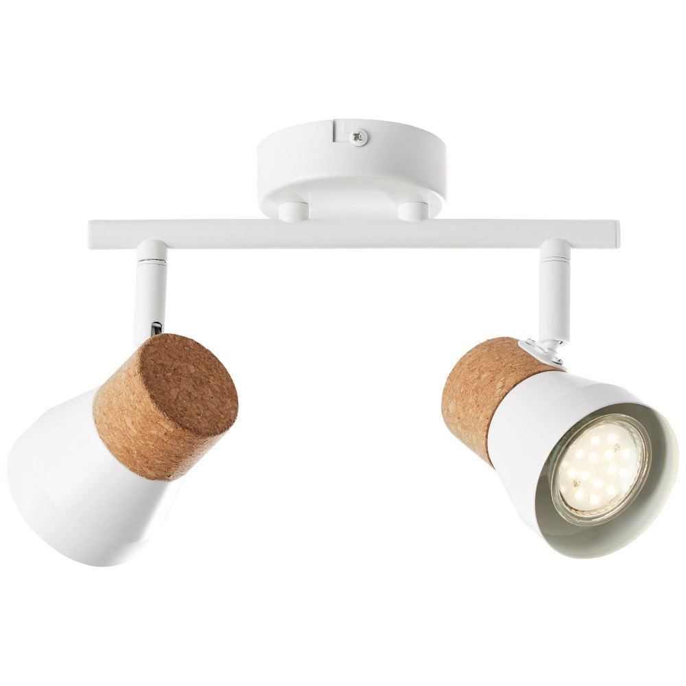 Cork ceiling spot Moka 2-light