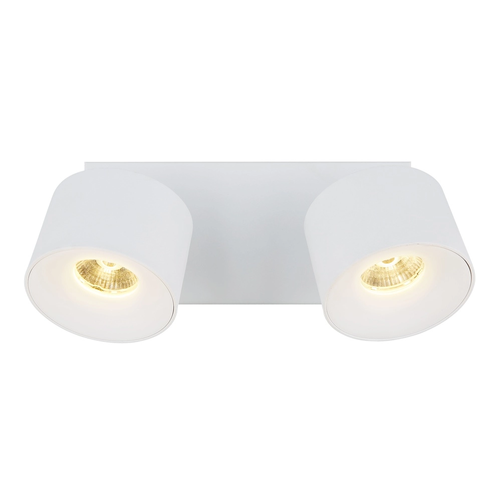Sleek ceiling lamp Rae 2-light white Globo 9007371450640