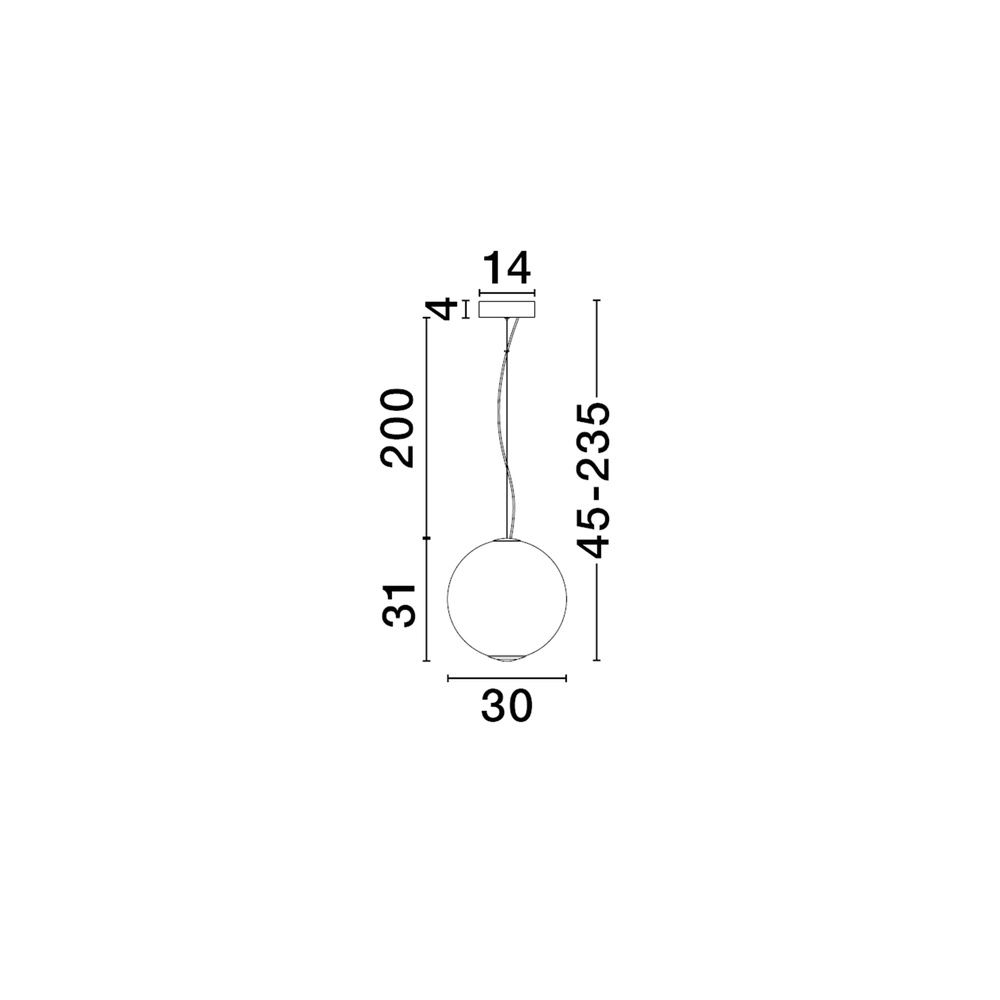 Pendant lamp Aora convex opal glass Lyora 5212017483805
