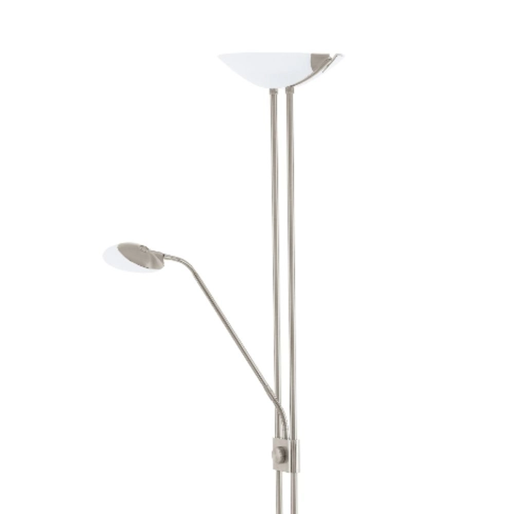 Floor lamp with reading lamp Baya matt chrome Eglo 9002759938741