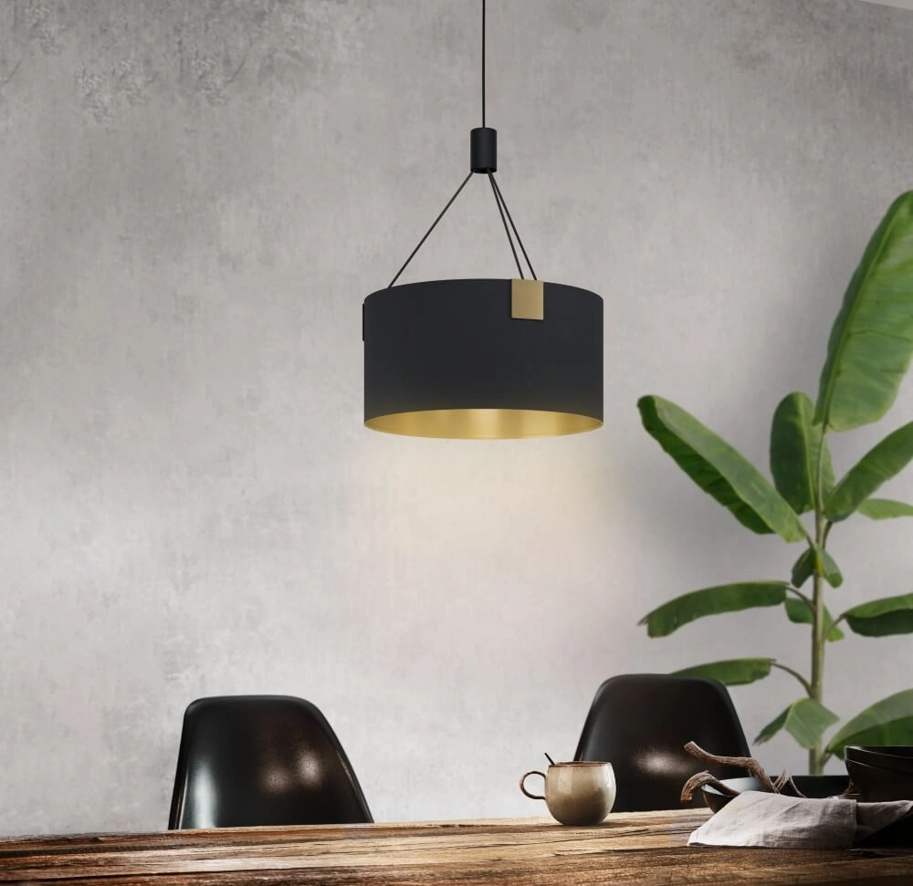 Hanging lamp Tortola 1 Ø 45cm - black with gold Stars of Light 9002759399641