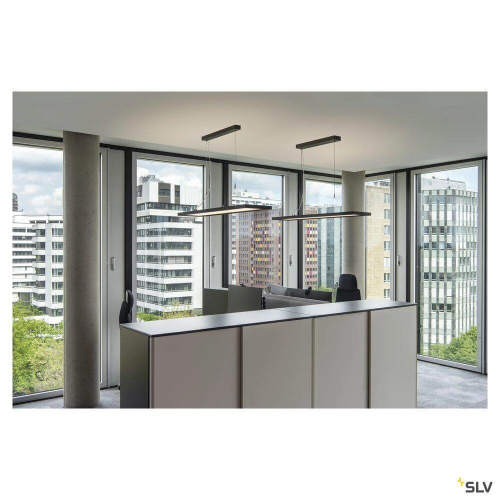 Led Office Pendant Light Worklight Dali 57w - 4000K - 120cm black SLV 4024163254595