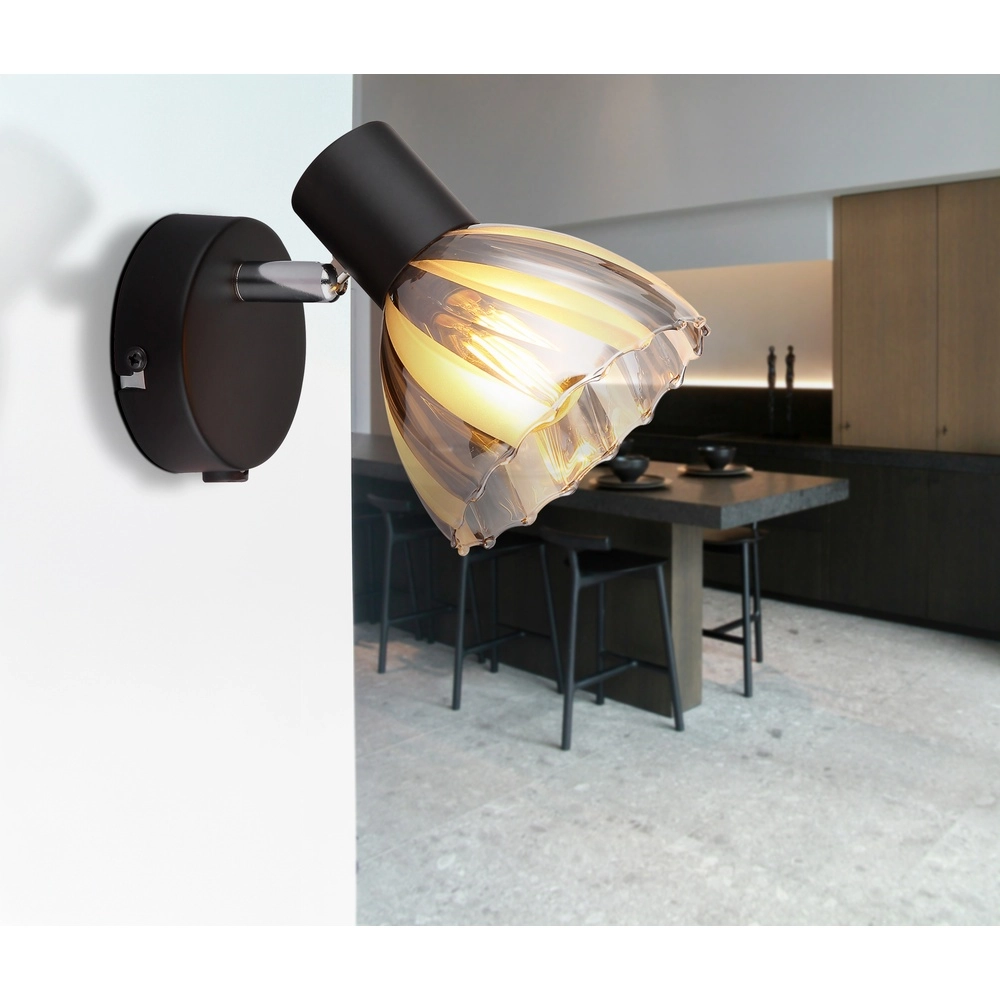 Wall lamp Zachery Black Globo 9007371528493