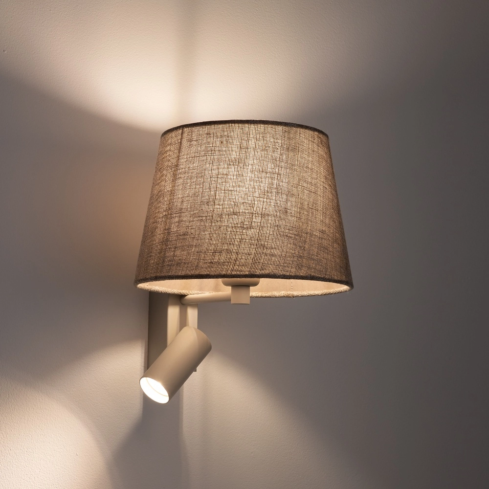 Wall lamp sand brown Tutoia with table lampshade Lyora 5903139116848