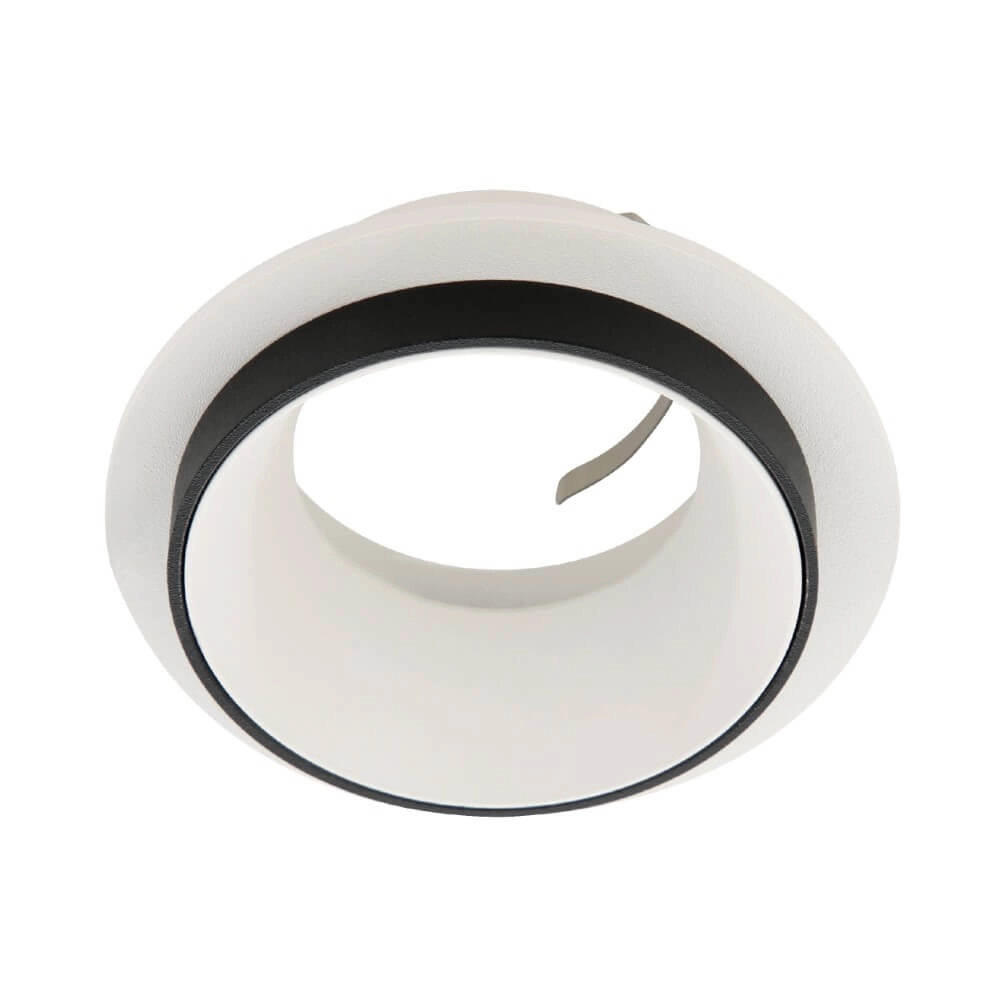 Round recessed spotlight Carosso with black ring
