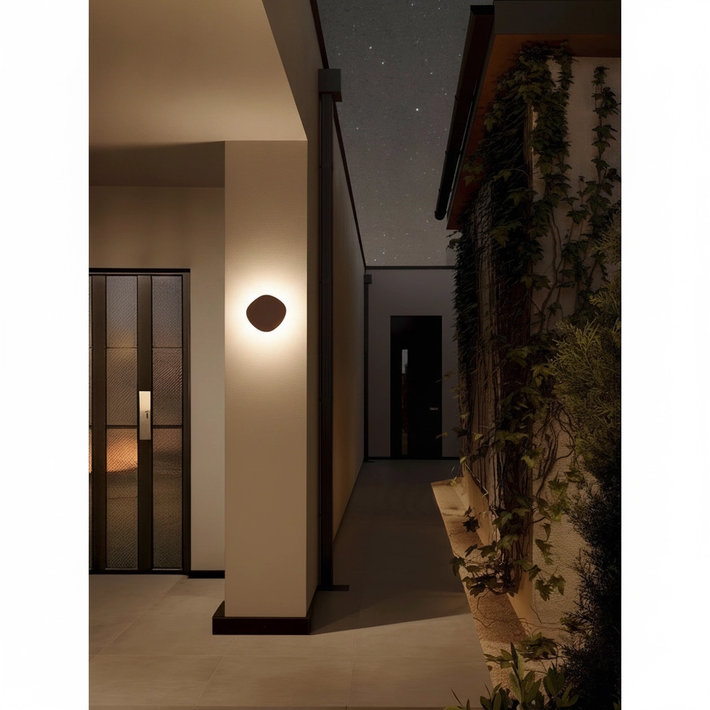 Design wall lamp Balic outside rust brown