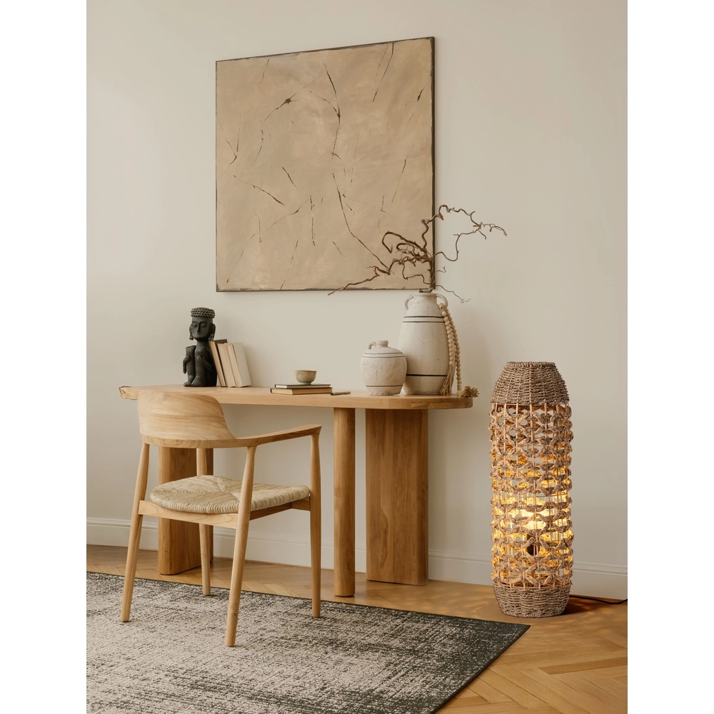 Floor lamp Elma brown Ø 23cm Lyora 5212017477491