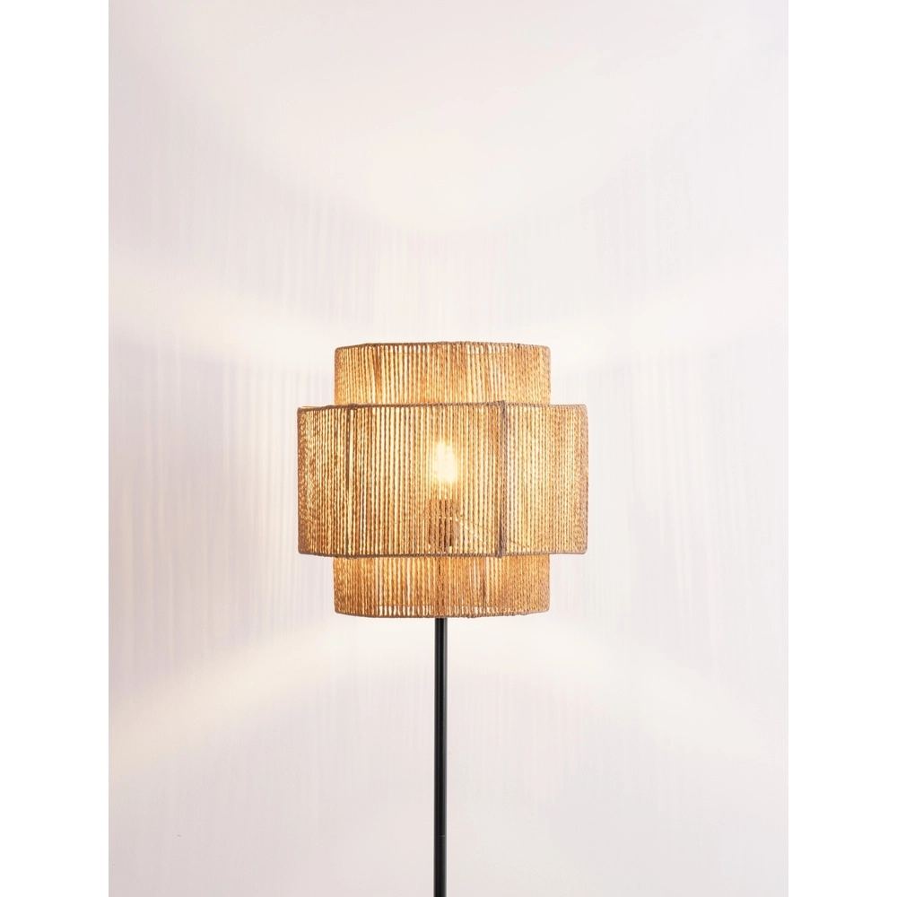 Floor lamp Lito black and rattan Lyora 5212017454744
