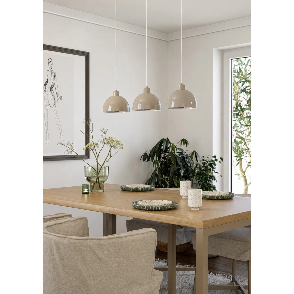Pendant lamp Cazalilla sand brown