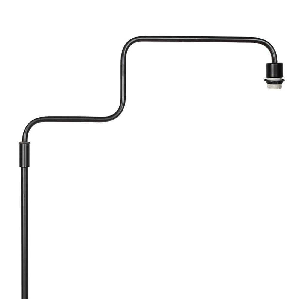 Floor lamp black Bloeba with straw-coloured hood Steinhauer 8712746177039