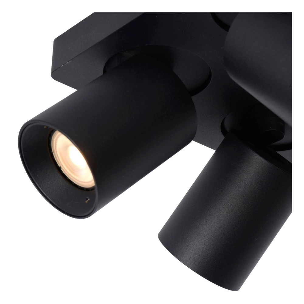 Ceiling spotlight Nigel 4-light black Lucide 5411212092595
