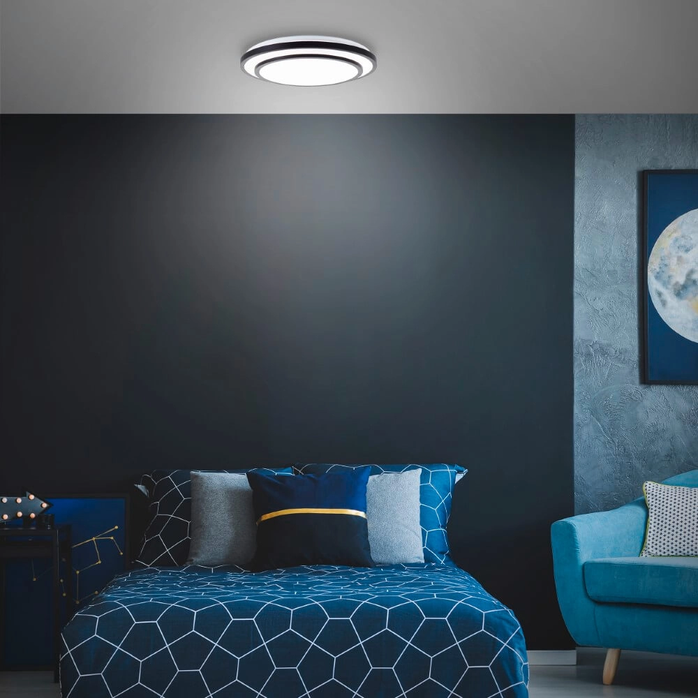 Black ceiling lamp Luciano Ø 49.5cm Brilliant 4004353426506