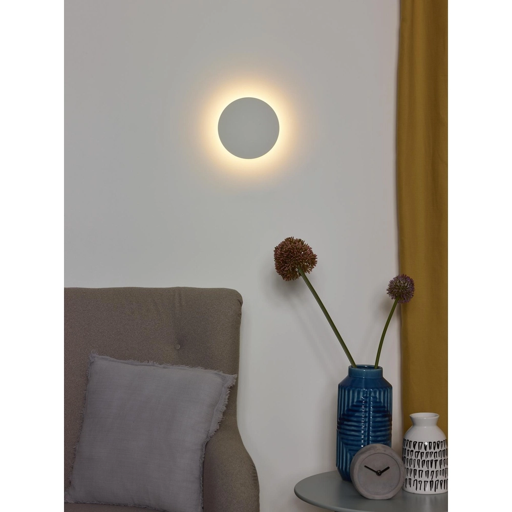 Design wall lamp Eklyps Led Ø 15cm white Lucide 5411212460257