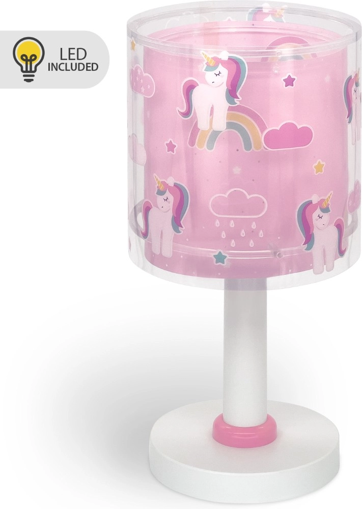 Table lamp Unicorns pink for children's room