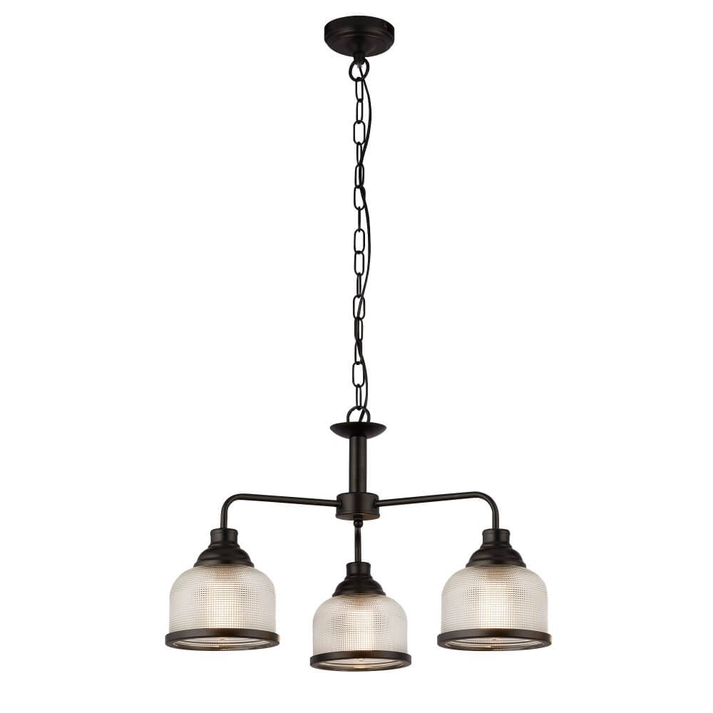 3-light pendant lamp Highworth black Searchlight 5053423206288