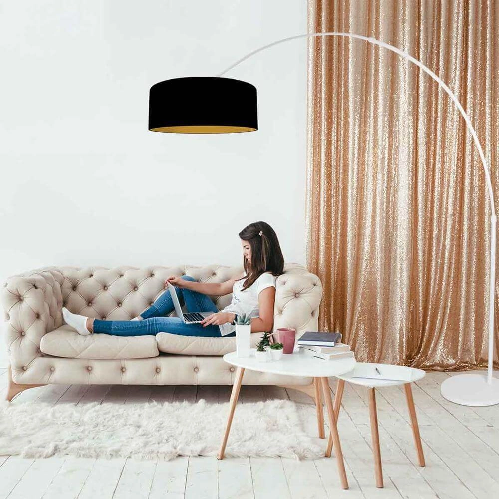 Arc lamp Sparkled Light white with black hood Steinhauer 8712746175523