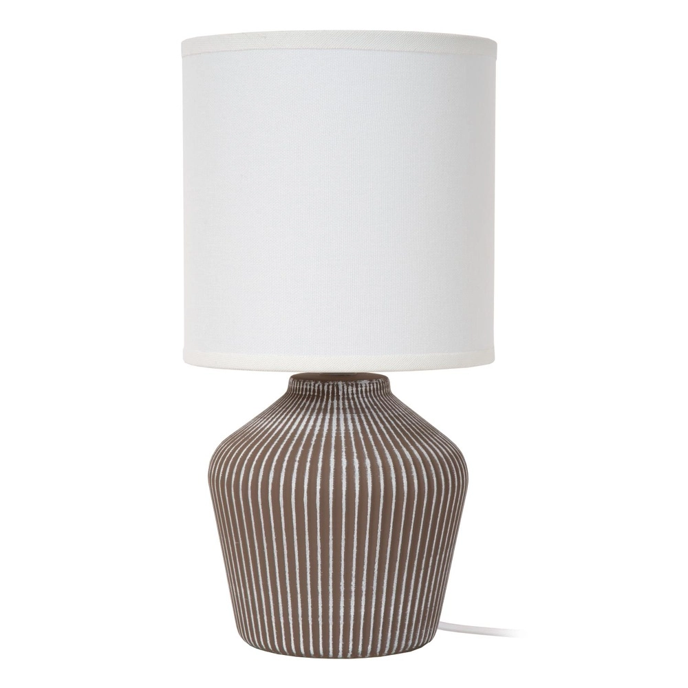 Beautiful table lamp Filiz Ø 16cm taupe