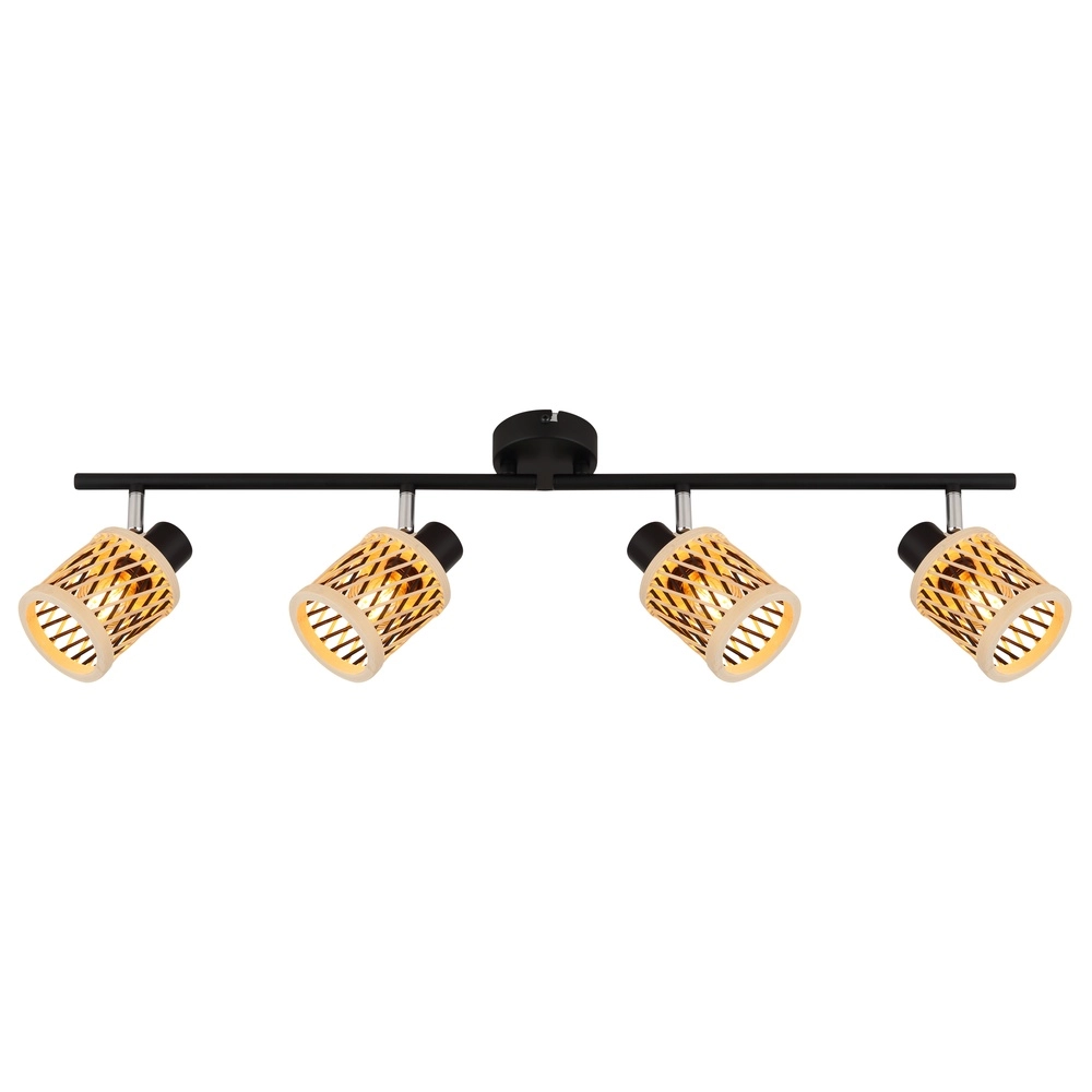 Wall lamp Mali 4-light black with caps Globo 9007371522729