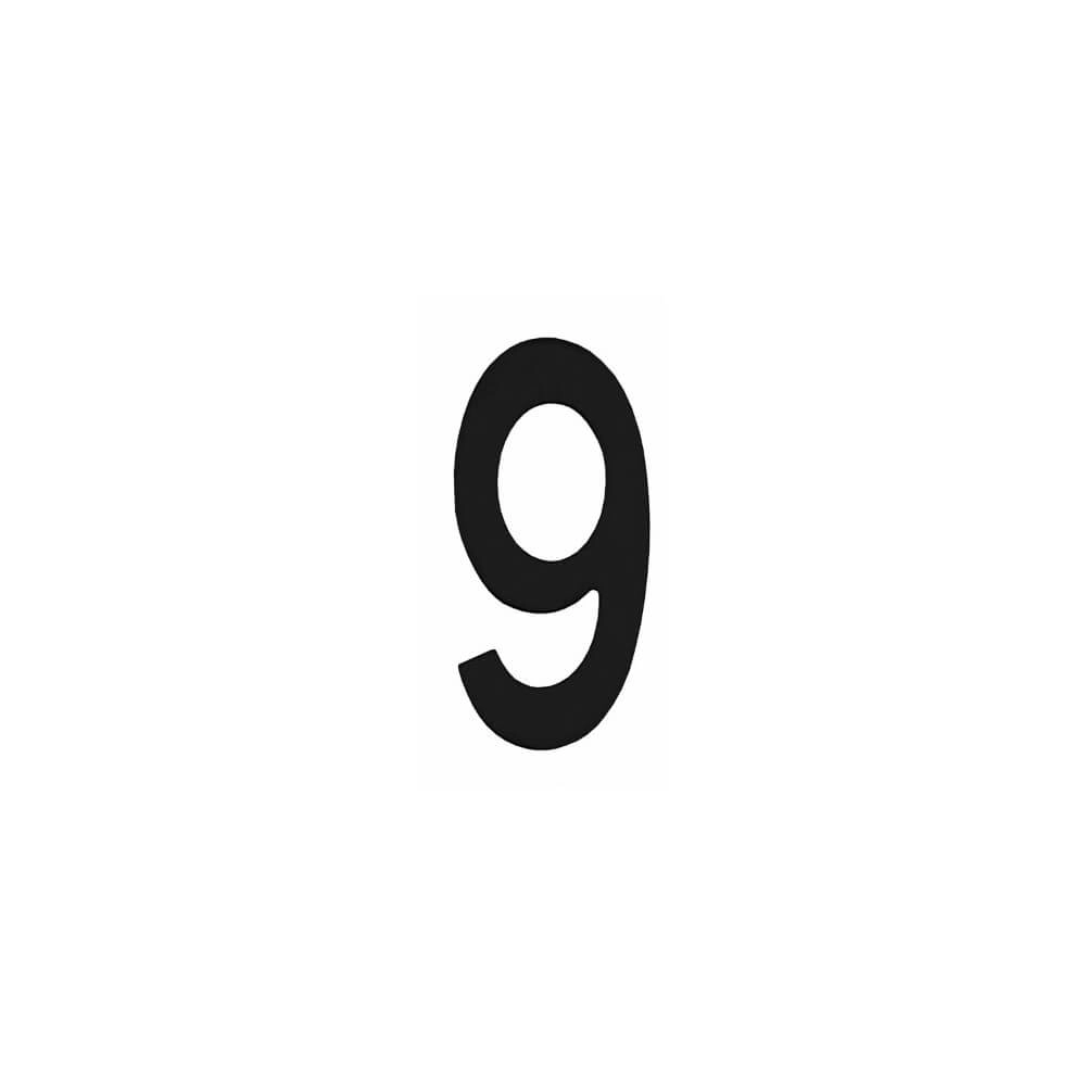 House number 9 Numbra black