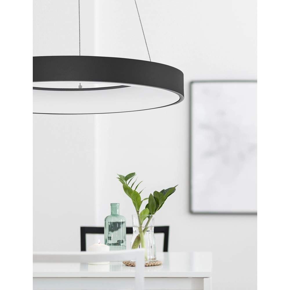 Pendant lamp Rando Thin black Ø 60cm Lyora 5212017420220