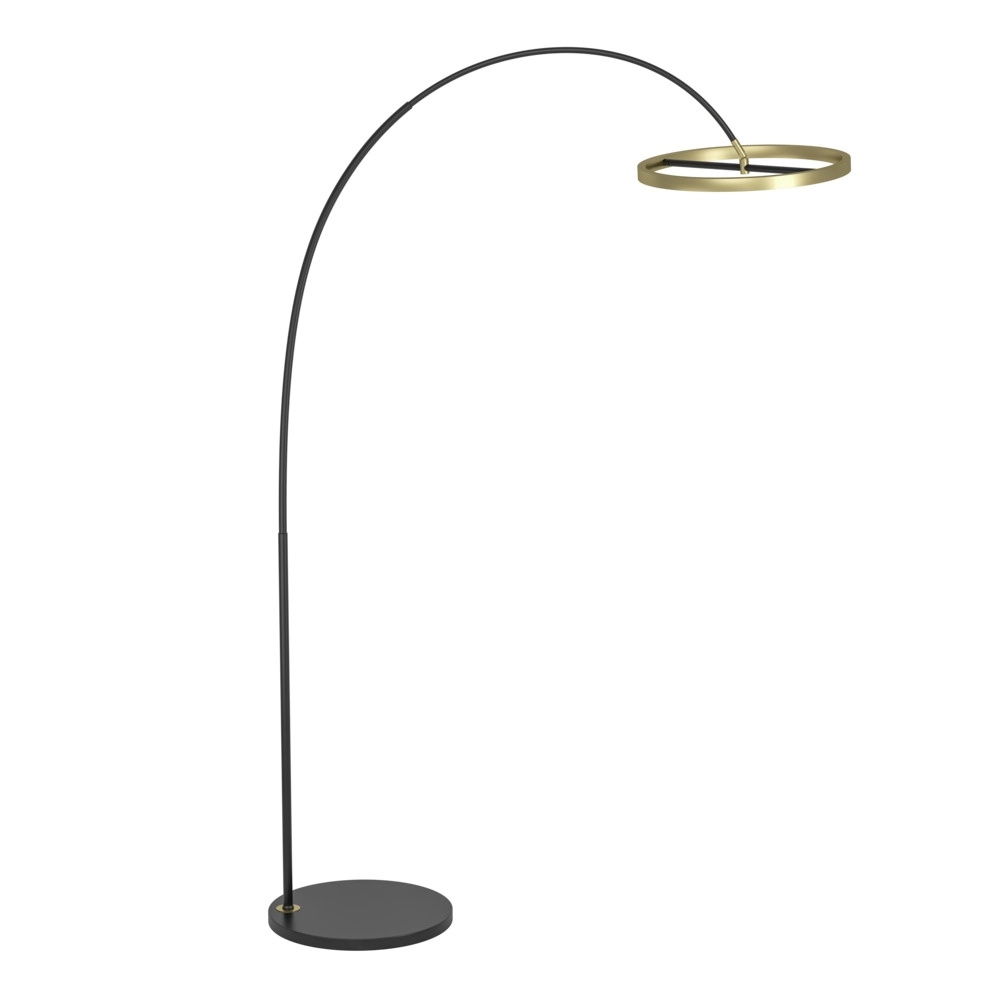 Design floor lamp Brest black with gold