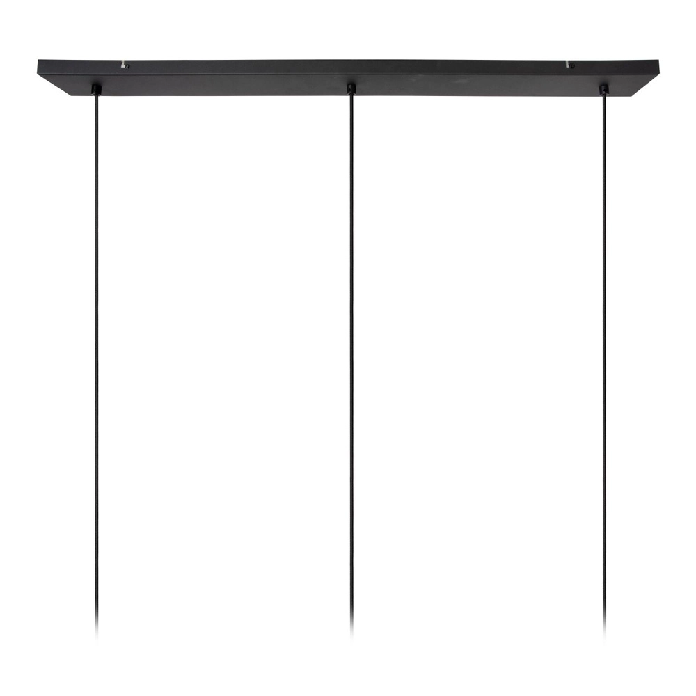 Sleek pendant lamp Rafal 3-light black with grey Lucide 5411212452771