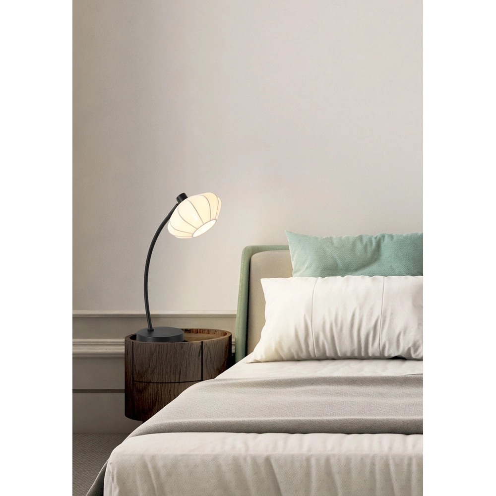 Table lamp Radiant black with hood Searchlight 5053423300894