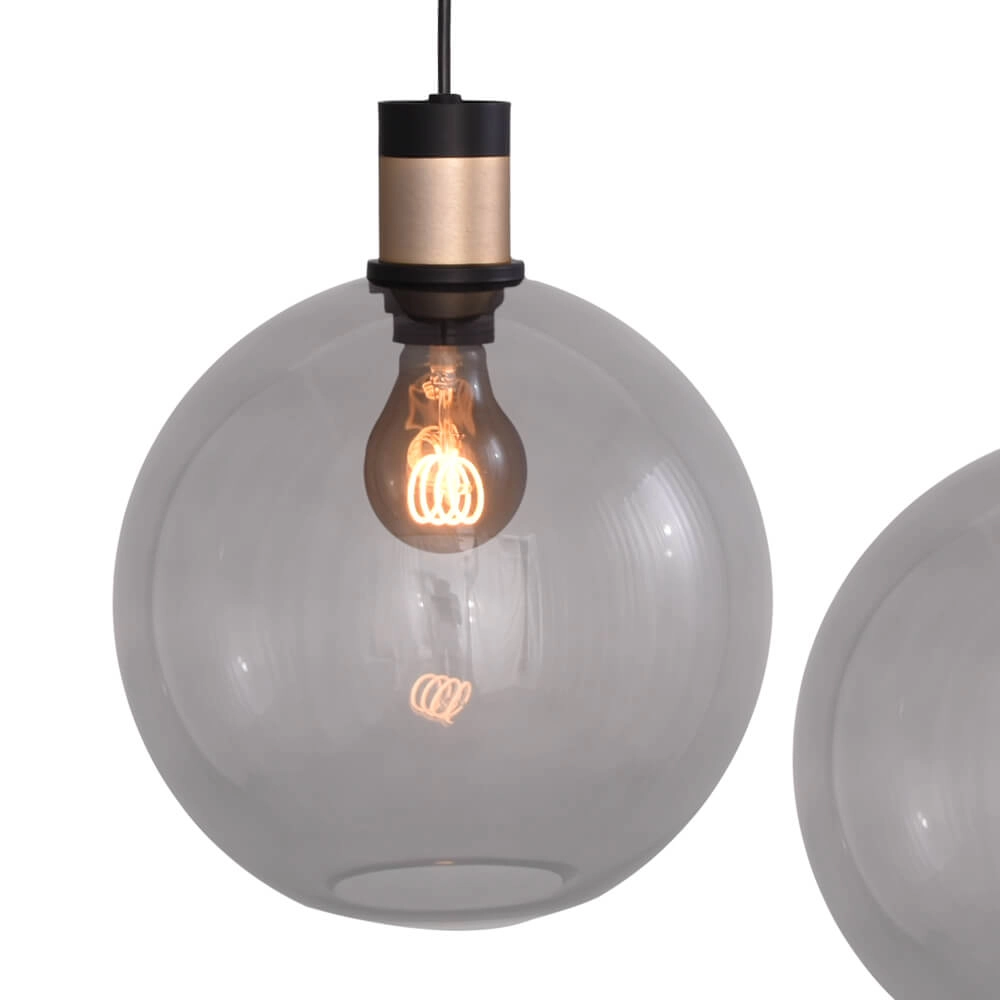 Hanging lamp Lazise 2 4x Ø 25cm gold with black Masterlight 8718121303918