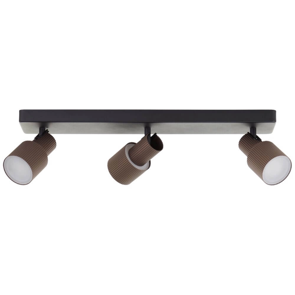 3-light surface-mounted spotlight Cadiz black with bronze Brilliant 4004353441288