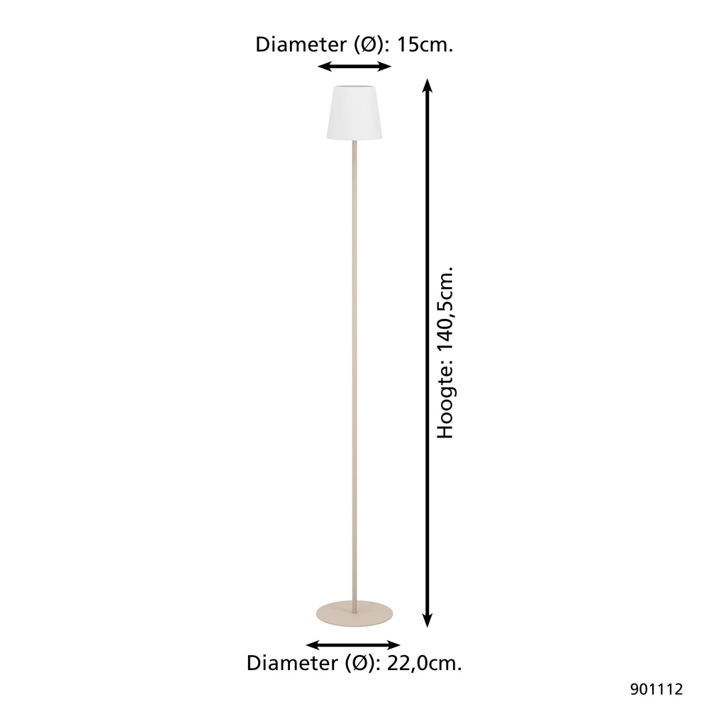 Floor lamp Fiorana 140cm - sand Eglo 9008606306923