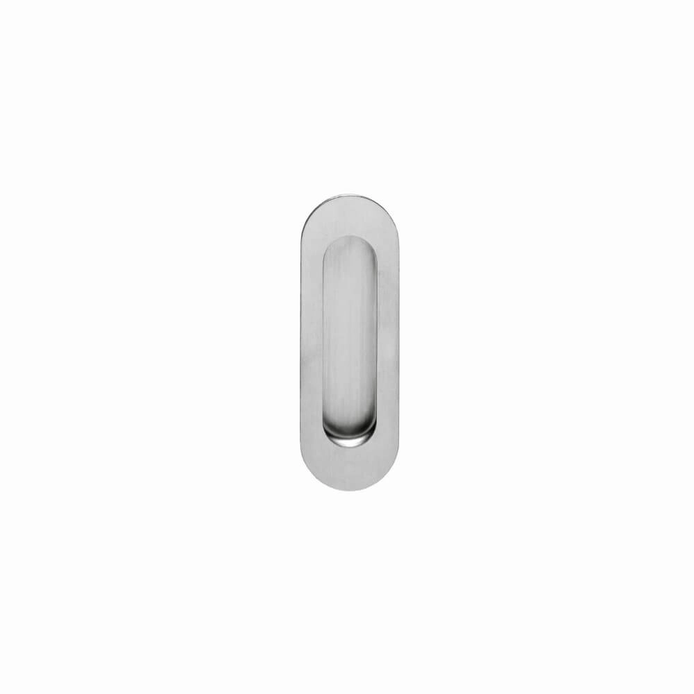 Sliding door handle oval Alvro 12x4cm stainless steel blind