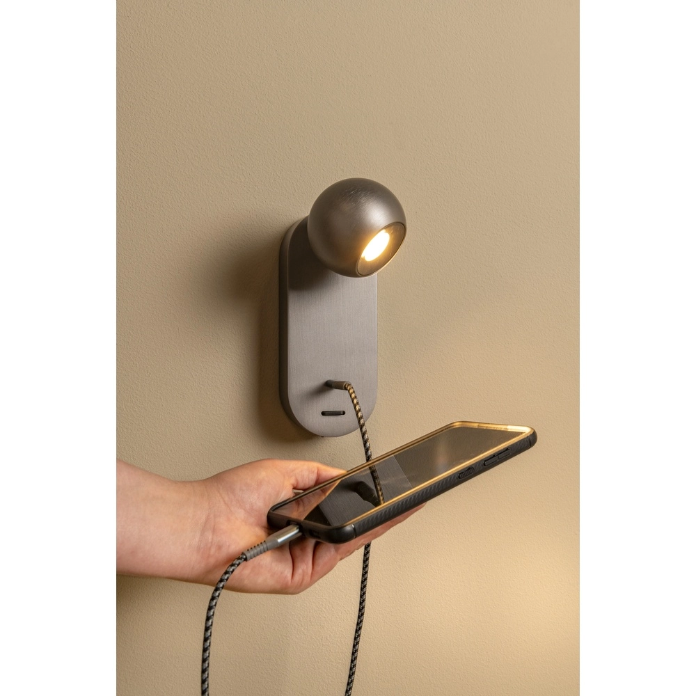 Wall lamp bulb Montana Design Grey Premium by Lucide 5411212680129