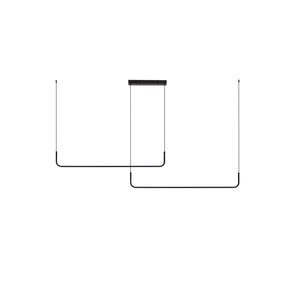 Sleek pendant lamp Strita Black Double Lyora 5212017455680