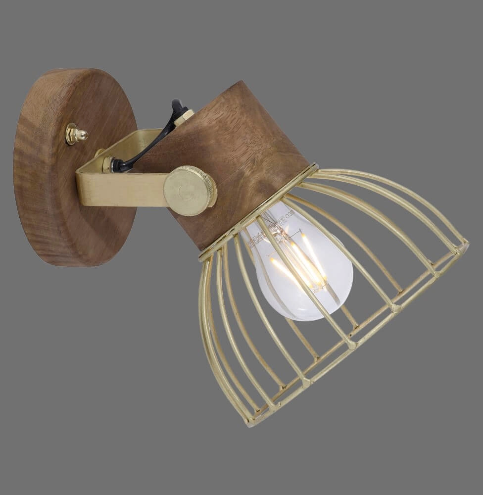 Wall lamp Alami Brown brass Just Light 4043689976217