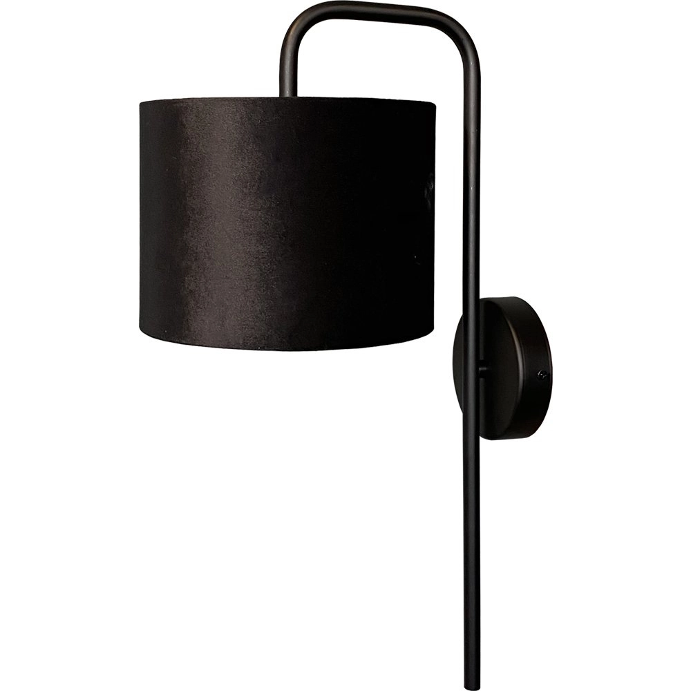 Black wall lamp Venus with black lampshade