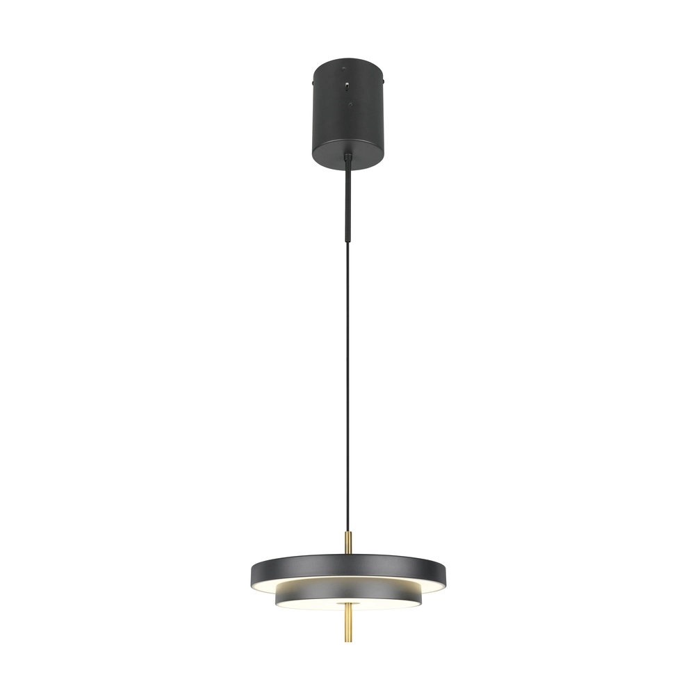 Design pendant lamp Keaton black with gold Ø 40cm Trio 4017807653366