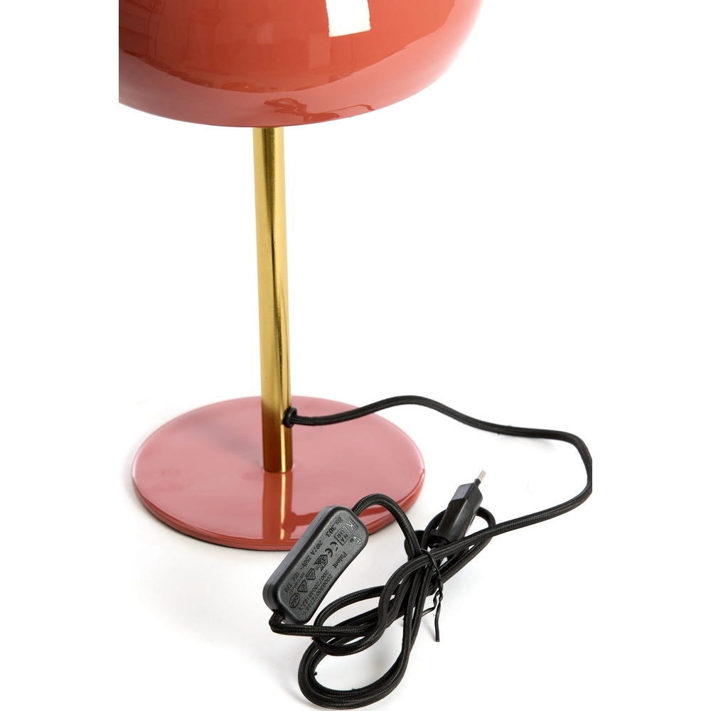 Table lamp Surin Ø 22cm - gloss coral with gold Light & Living 8717807743420