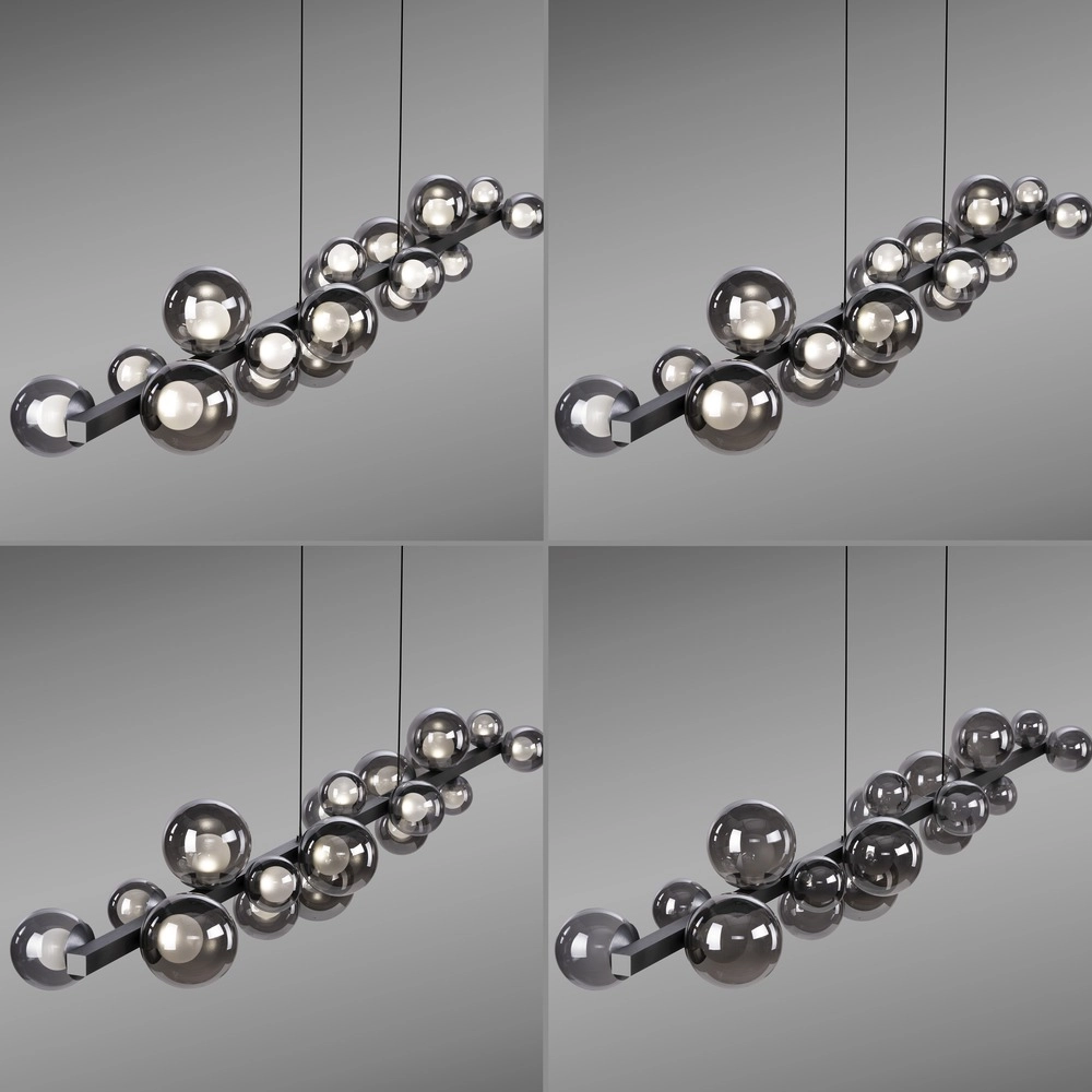 Dining table pendant lamp Pure E-Popup 18L - with smoke glass Paul Neuhaus 4012248396452