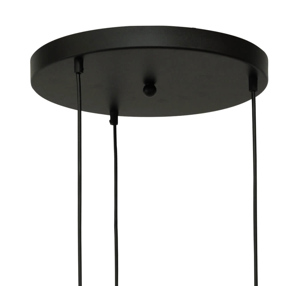 Vide hanging lamp Lazise 3x Ø 25cm black Masterlight 8718121303543
