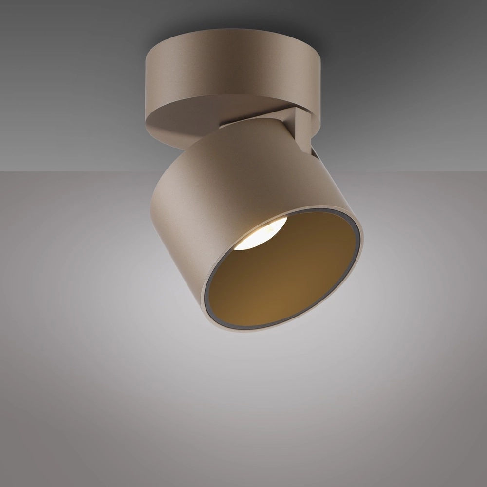 Sleek surface-mounted spot Pure Cup Bronce Paul Neuhaus 4012248395592