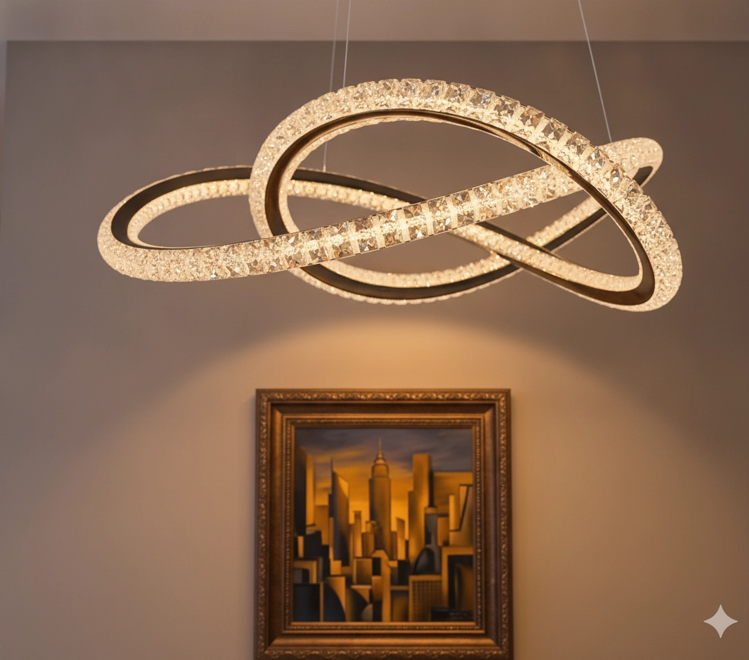 Design pendant lamp Ginevra black Ø 58cm