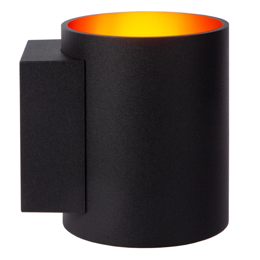 Wall lamp Xera Ø 8cm black Lucide 5411212233646