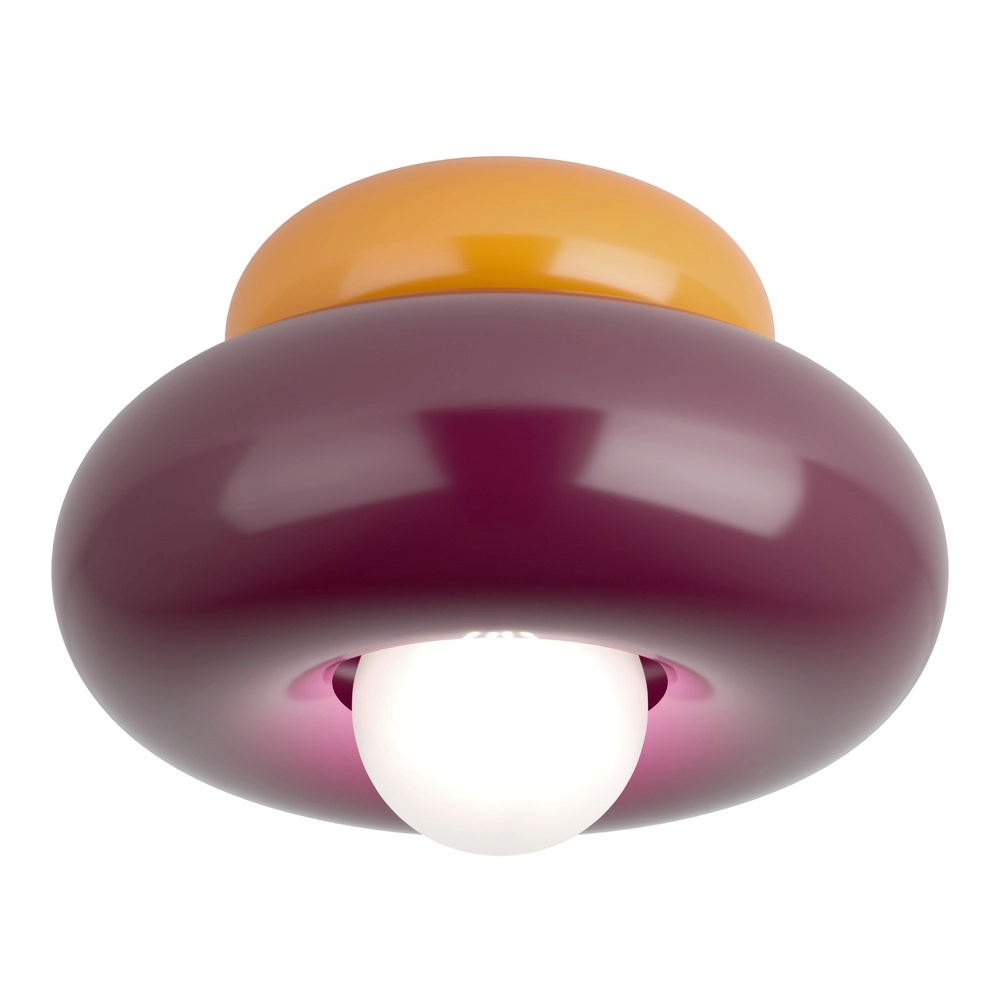 Design ceiling lamp Torchiarolo Orange with burgundy red