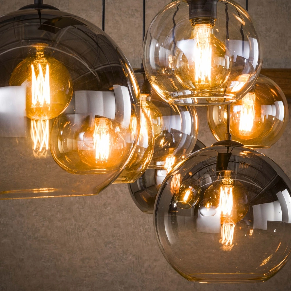 Pendant lamp with 7 glass shades Multi Lyora 8716803512276
