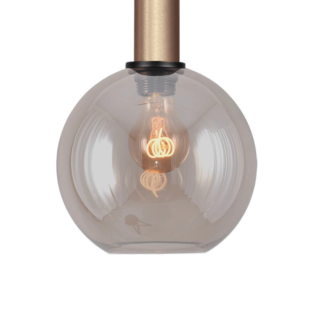 Hanging lamp Ø 20cm Bella 2 Brass gold with gold glass Masterlight 8718121333922