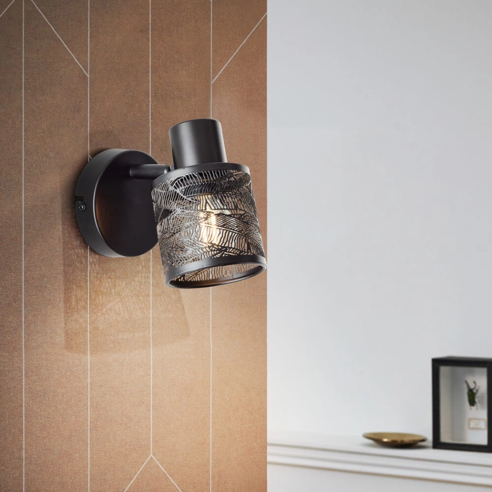 Black wall light Bano Brilliant 4004353413469
