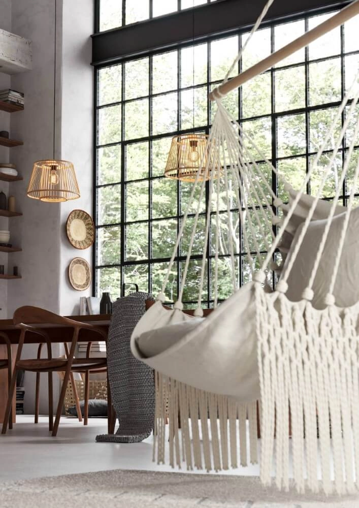 Wooden pendant lamp Hykeham Ø 38cm Eglo 9002759438524