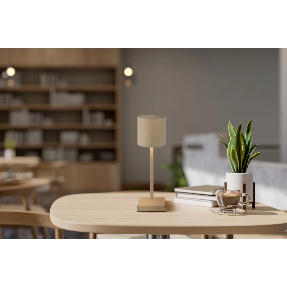 Modern table lamp Dixon Sand Brown Rechargeable Globo 9007371531394