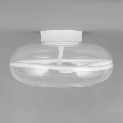 Design ceiling lamp Tarsia white Ø 40cm Trio 4017807683387